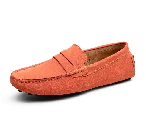 Mocassins homme en cuir véritable aspect daim