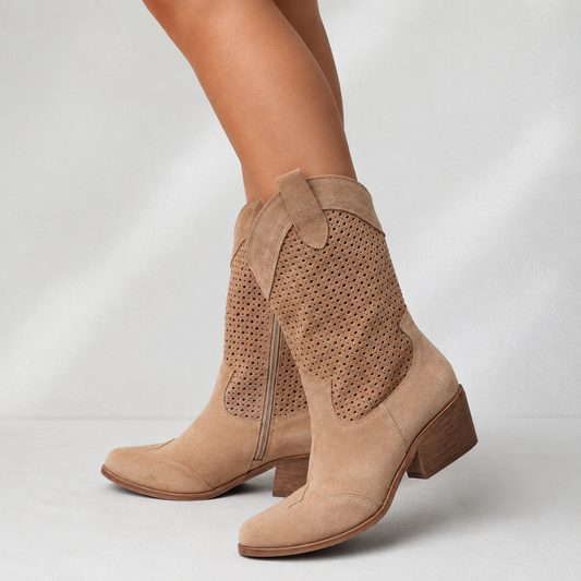 Bottes Western Femme à Fermeture Éclair