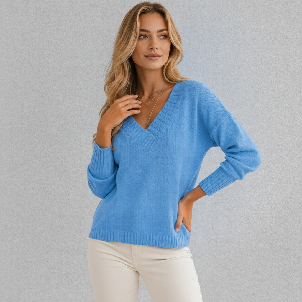 Pull Femme en Cachemire Col V
