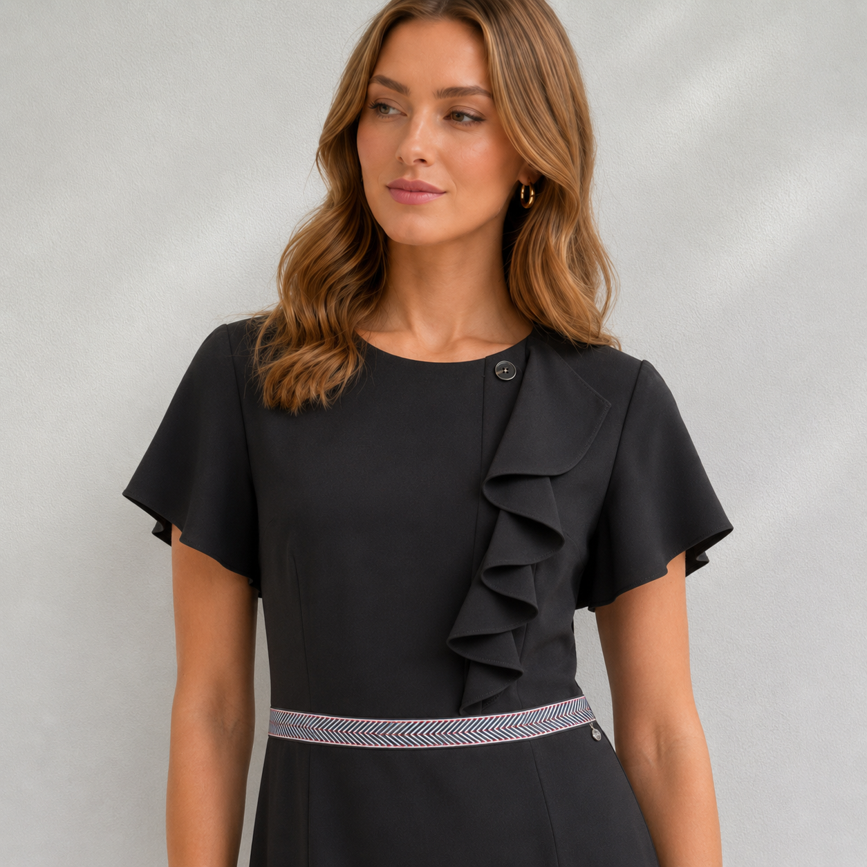 Robe Femme River Woods Noire à Volants