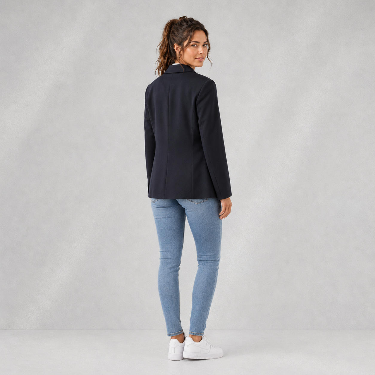 Blazer Femme Jake’s Bleu Marine à Double Boutonnage