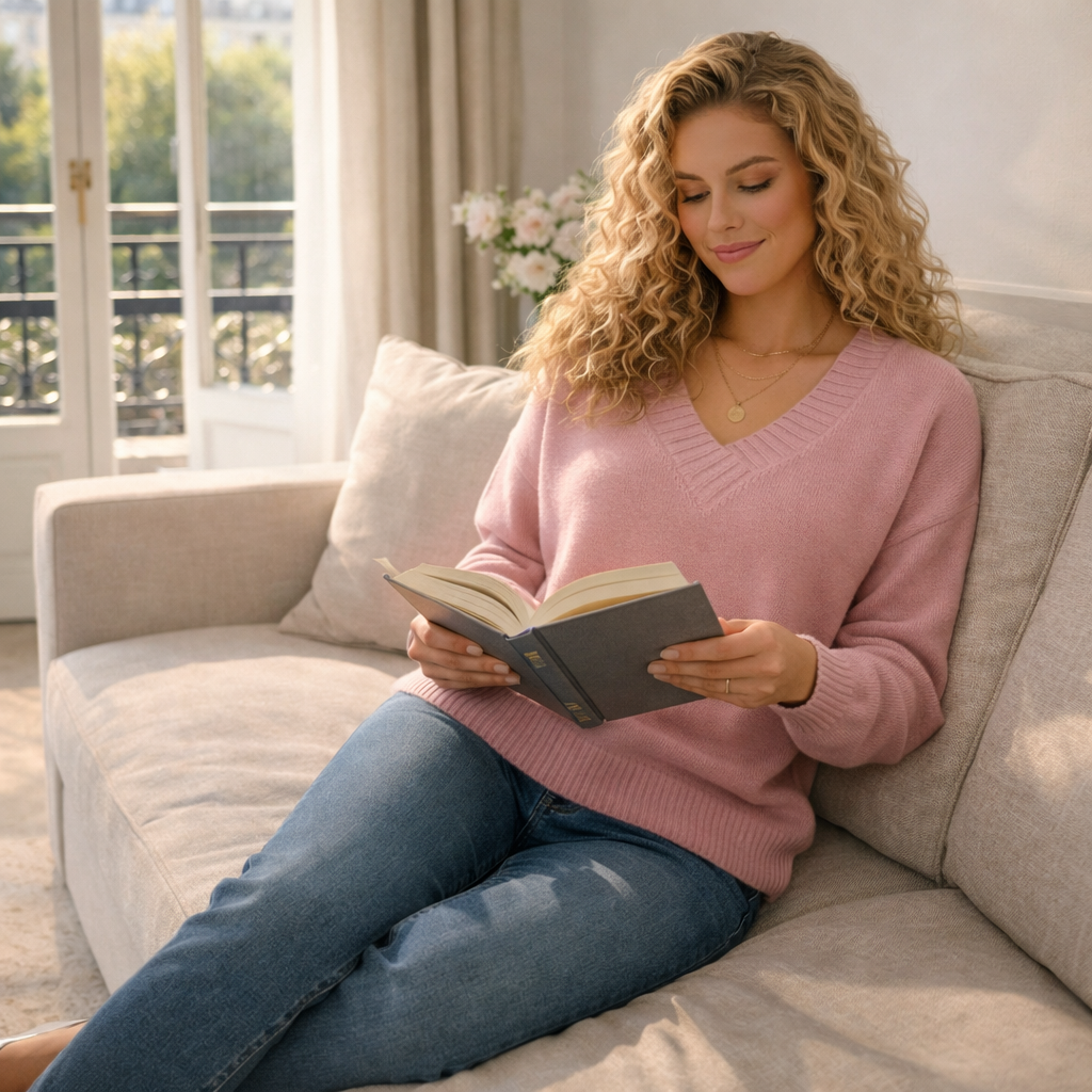 Pull Femme en Cachemire Col V