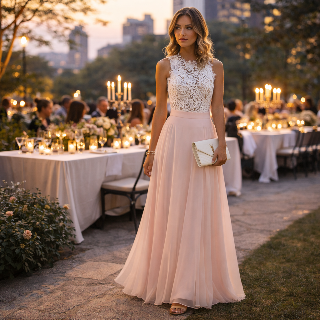 Robe Longue Femme en Dentelle