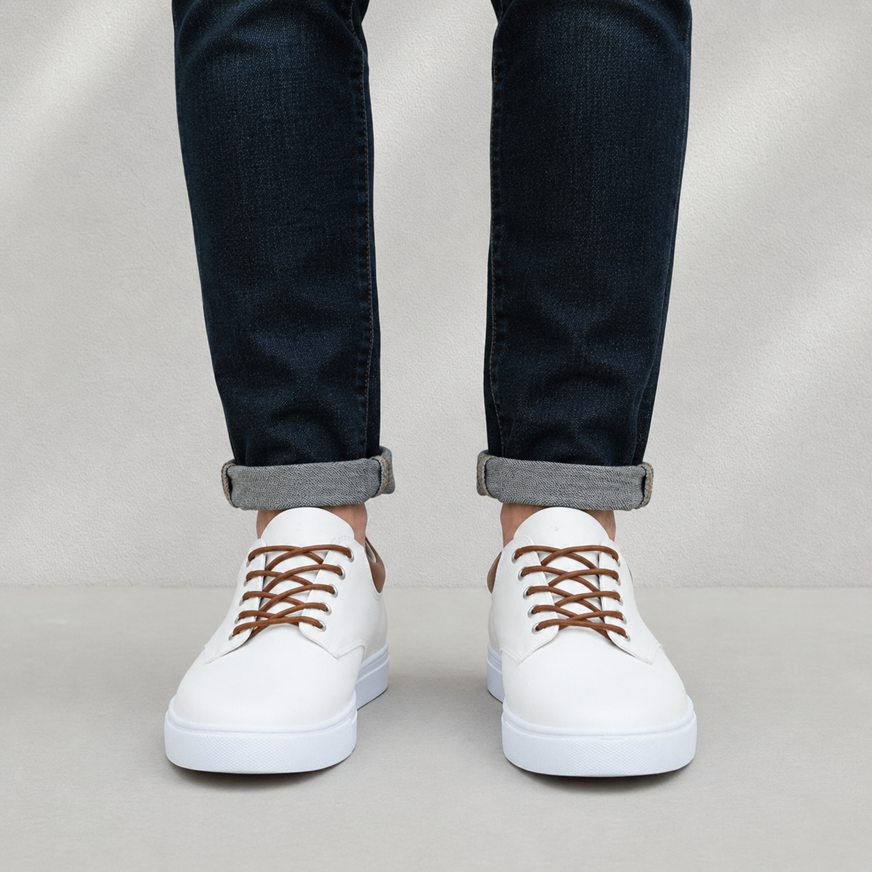 Baskets Homme en Toile Basses | Semelle Blanche