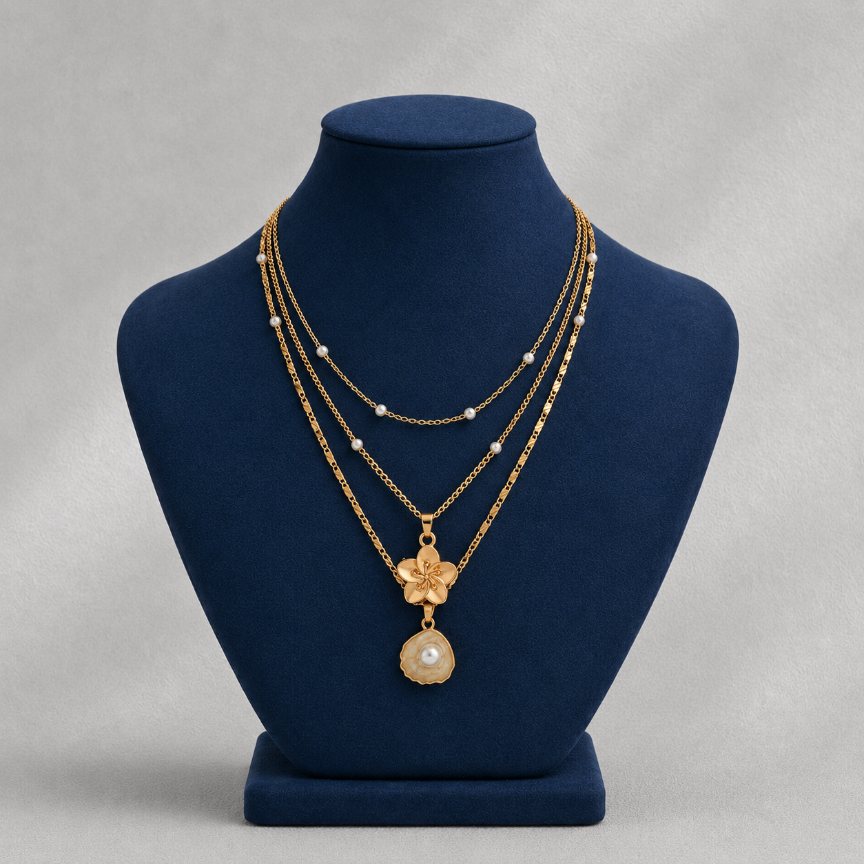 Collier Fleur & Perles