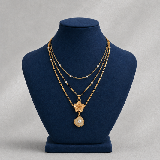 Collier Fleur & Perles