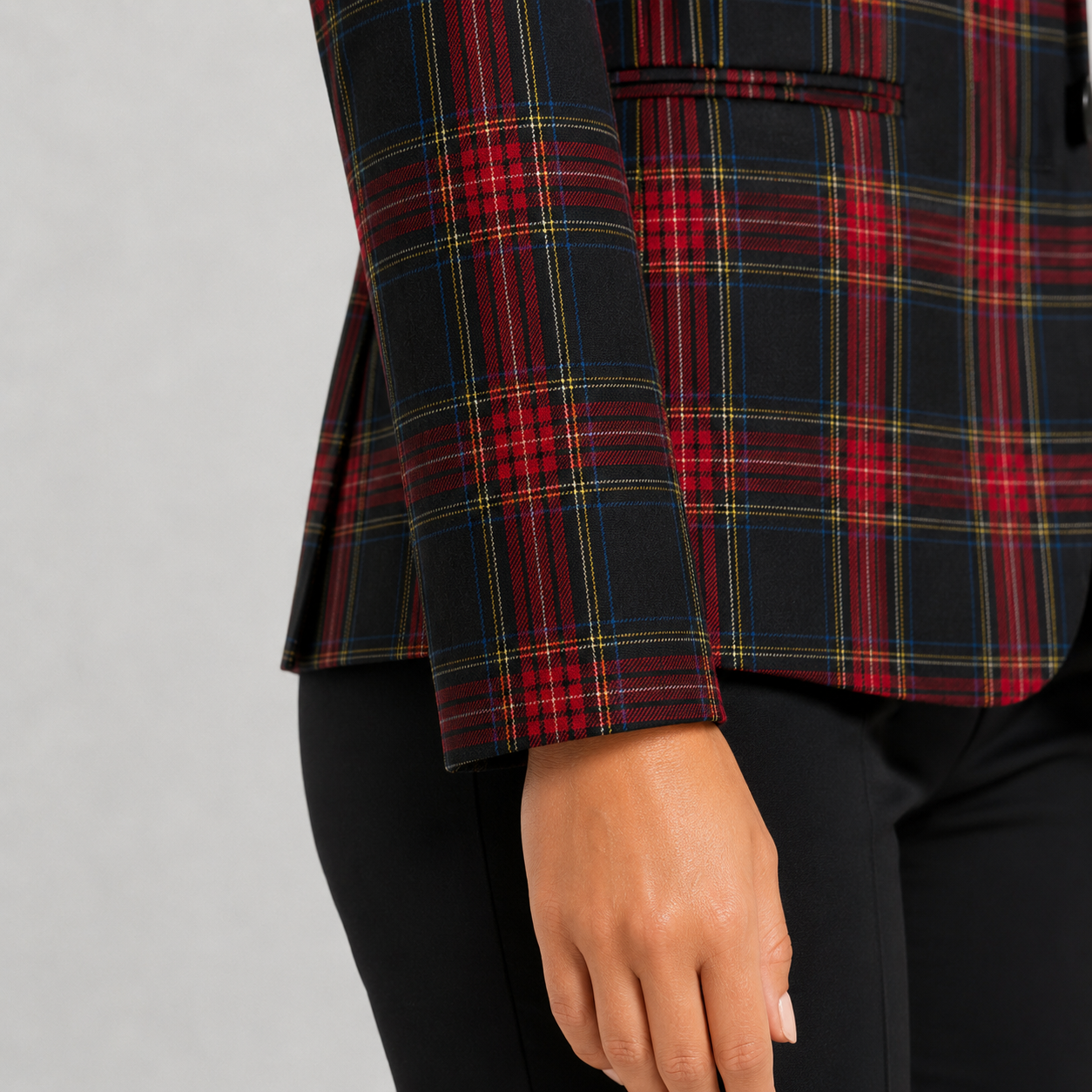 Blazer Femme Jake*s à Carreaux Rouge & Noir | Taille 38
