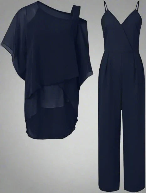 Ensemble femme 2 pièces en chiffon pour soirée