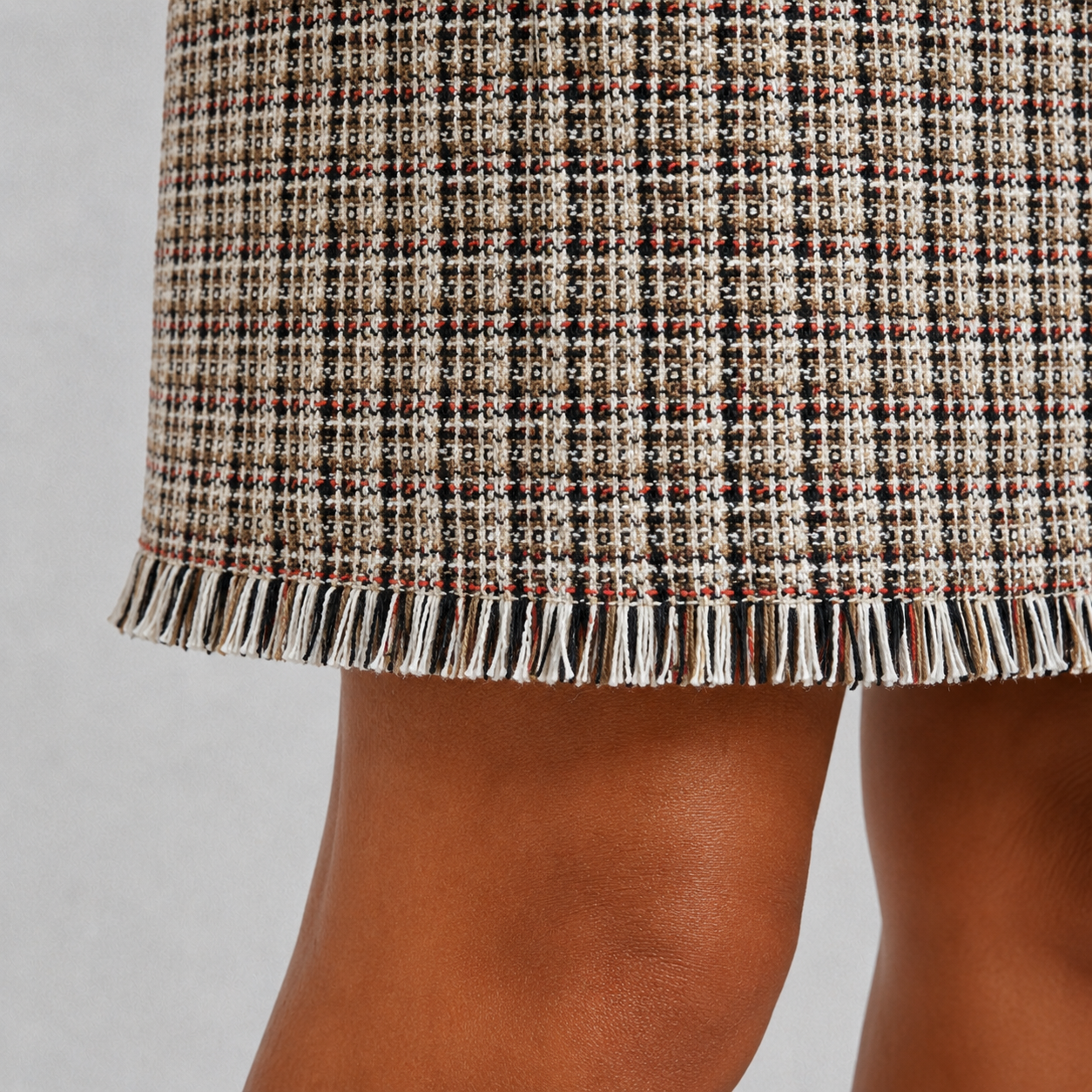Jupe Femme s.Oliver Black Label Tweed à Boutons Dorés