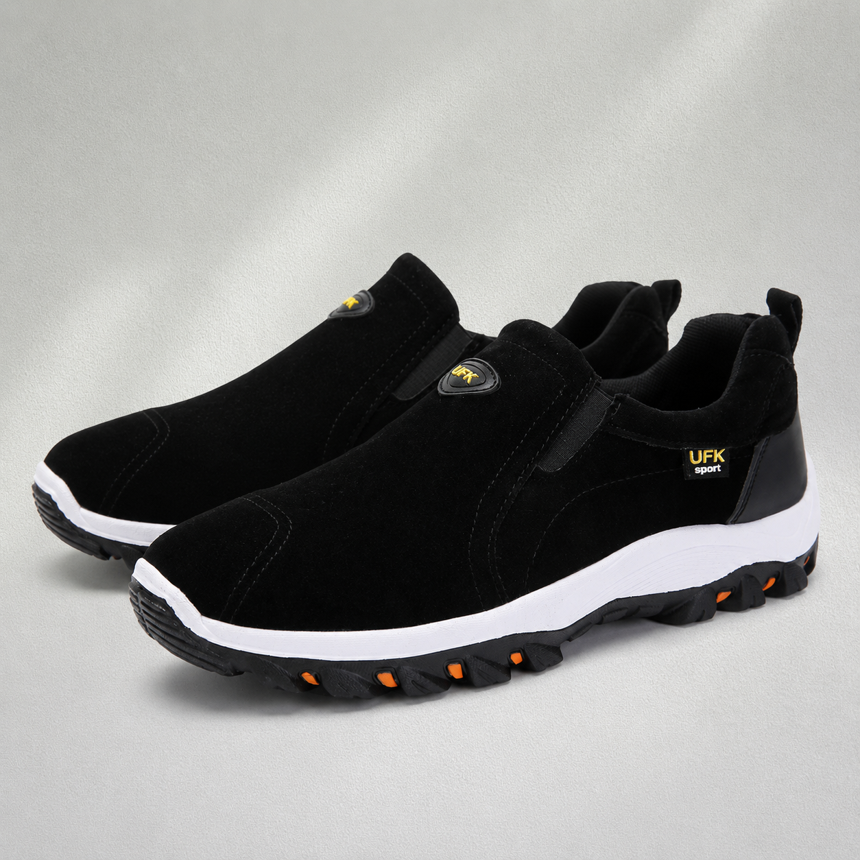Chaussures homme sans lacets noires style outdoor