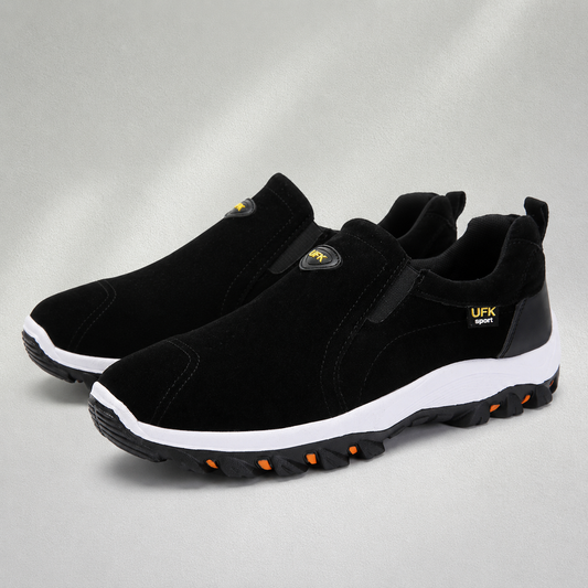Chaussures homme sans lacets noires style outdoor