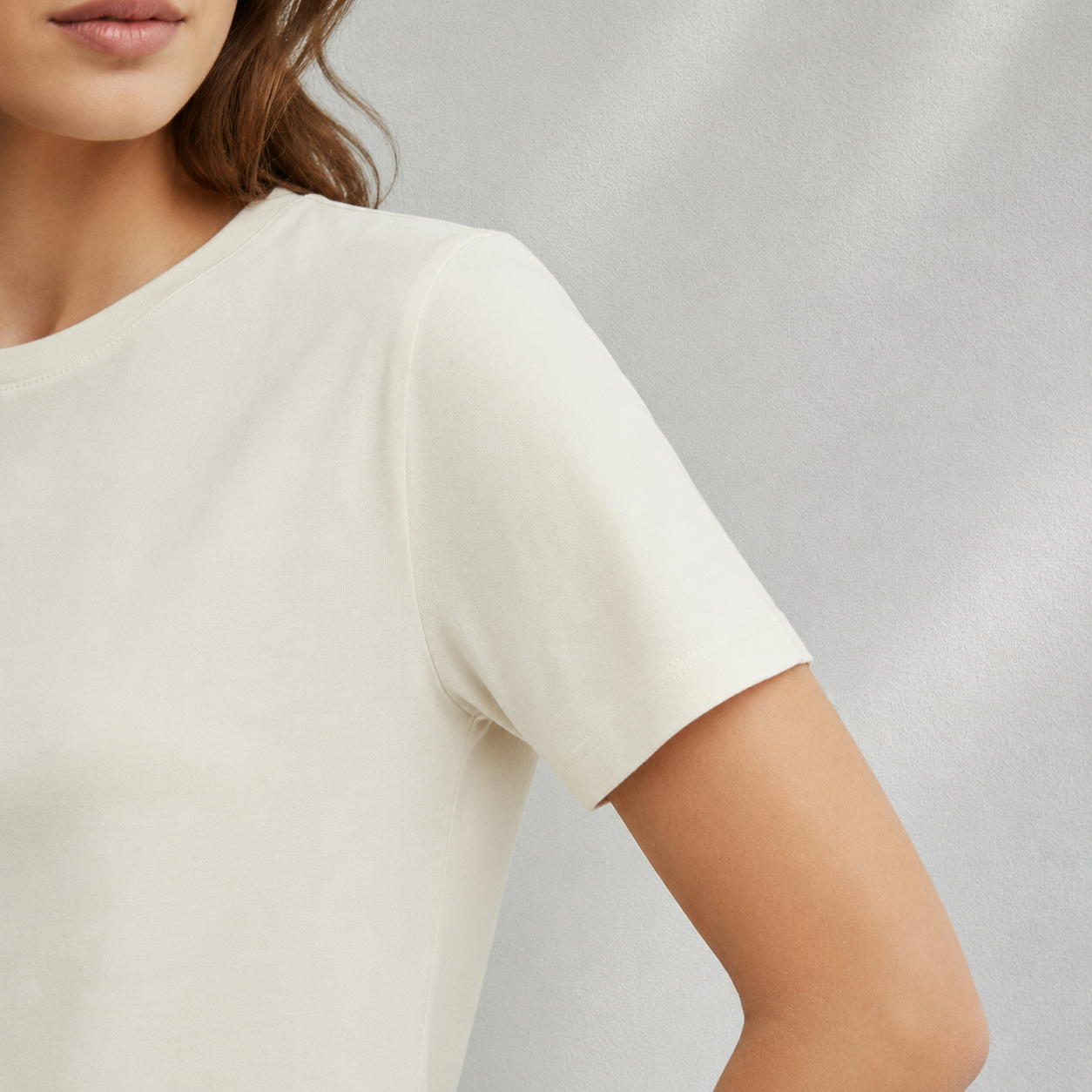 T-shirt Femme Coton Mélangé | Manches Courtes Col Rond