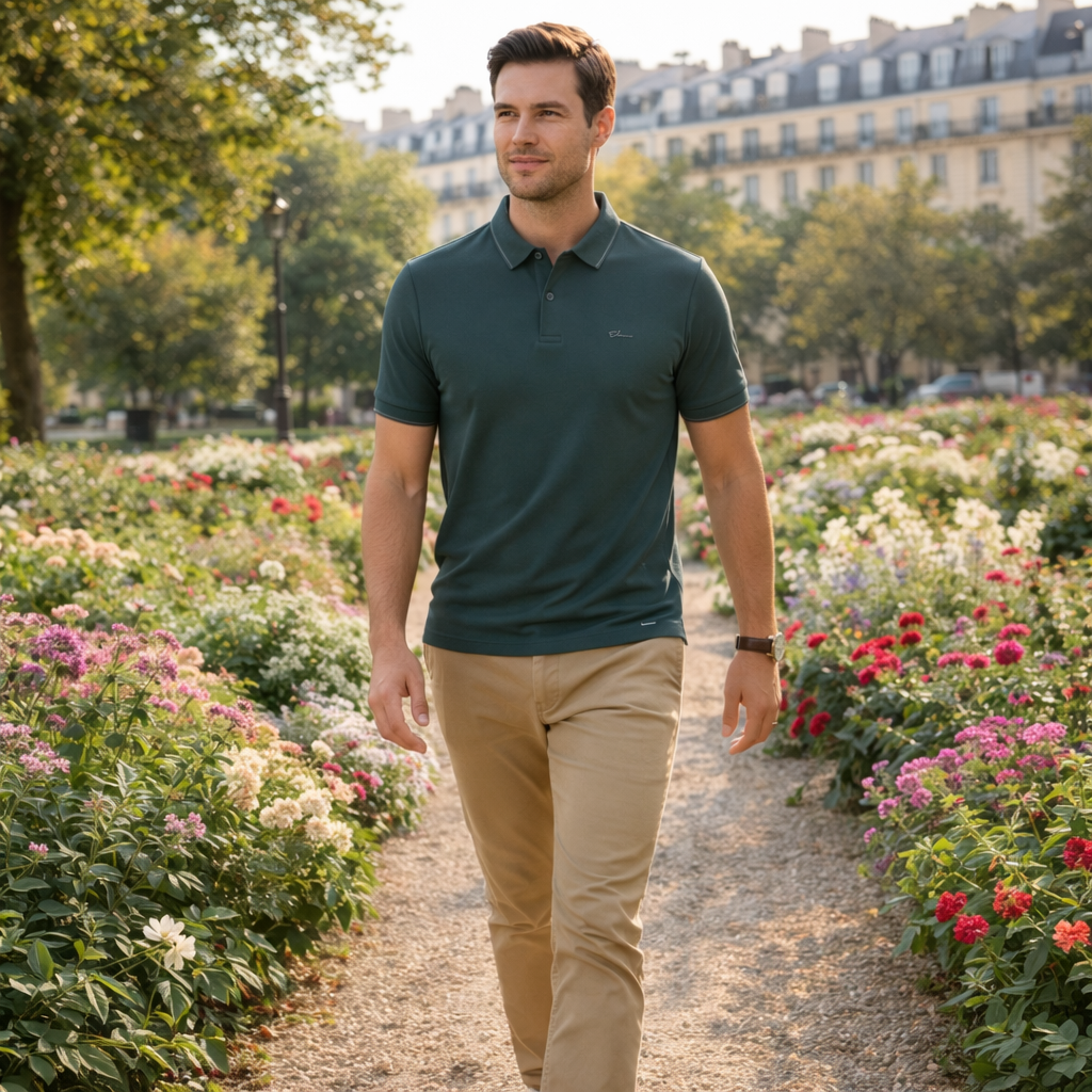Polo Homme Manches Courtes Respirant