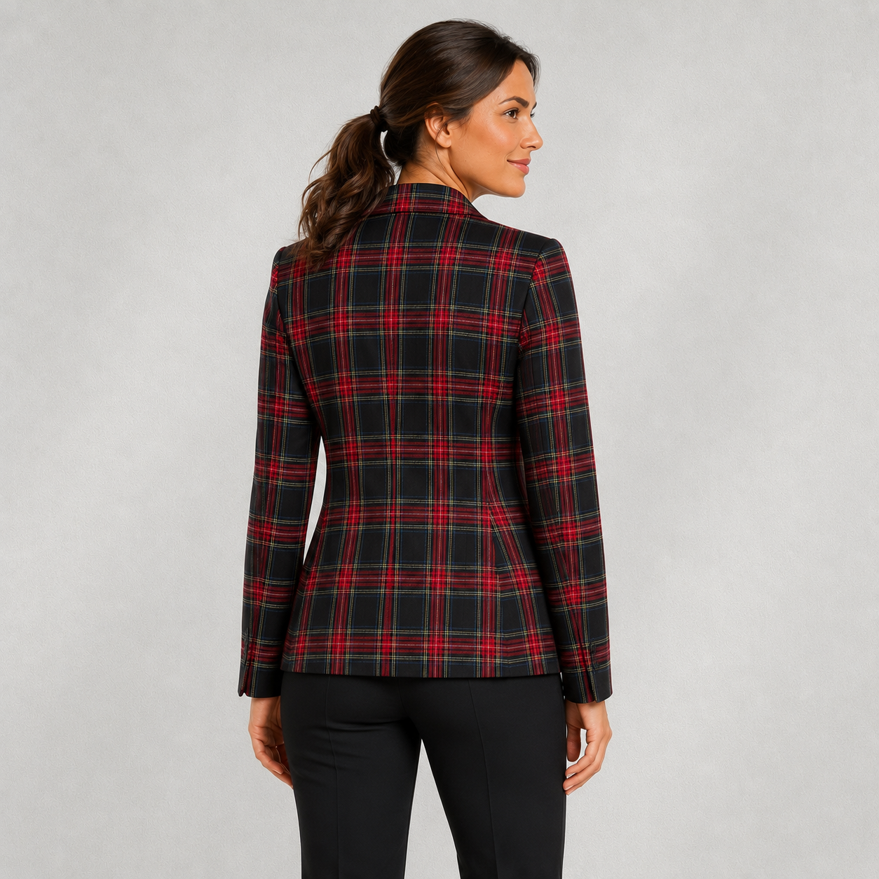 Blazer Femme Jake*s à Carreaux Rouge & Noir | Taille 38