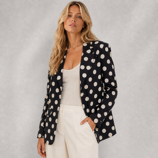Blazer Femme Noir à Pois
