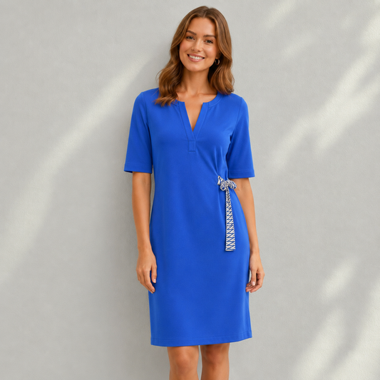 Robe Femme River Woods Bleue à Cordon Taille
