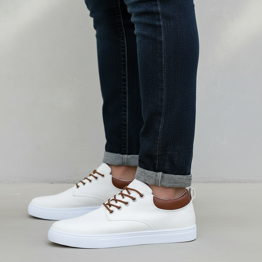 Baskets Homme en Toile Basses | Semelle Blanche