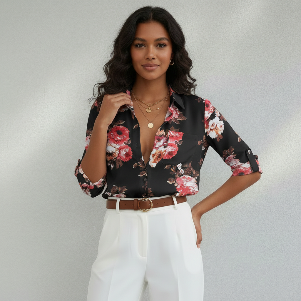 fleurs noires et roses / 42