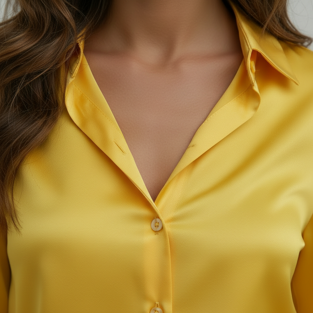 Chemise Femme Effet Soie à Manches Longues