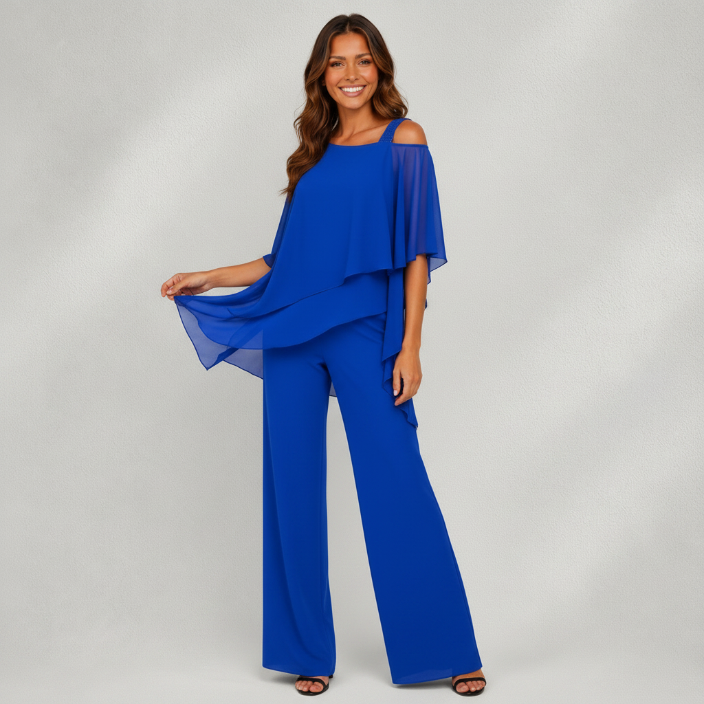 Ensemble Femme 2 Pièces en Chiffon pour Soirée