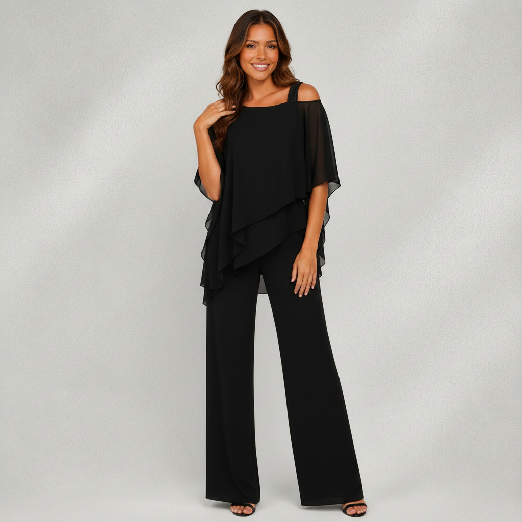 Ensemble Femme 2 Pièces en Chiffon pour Soirée