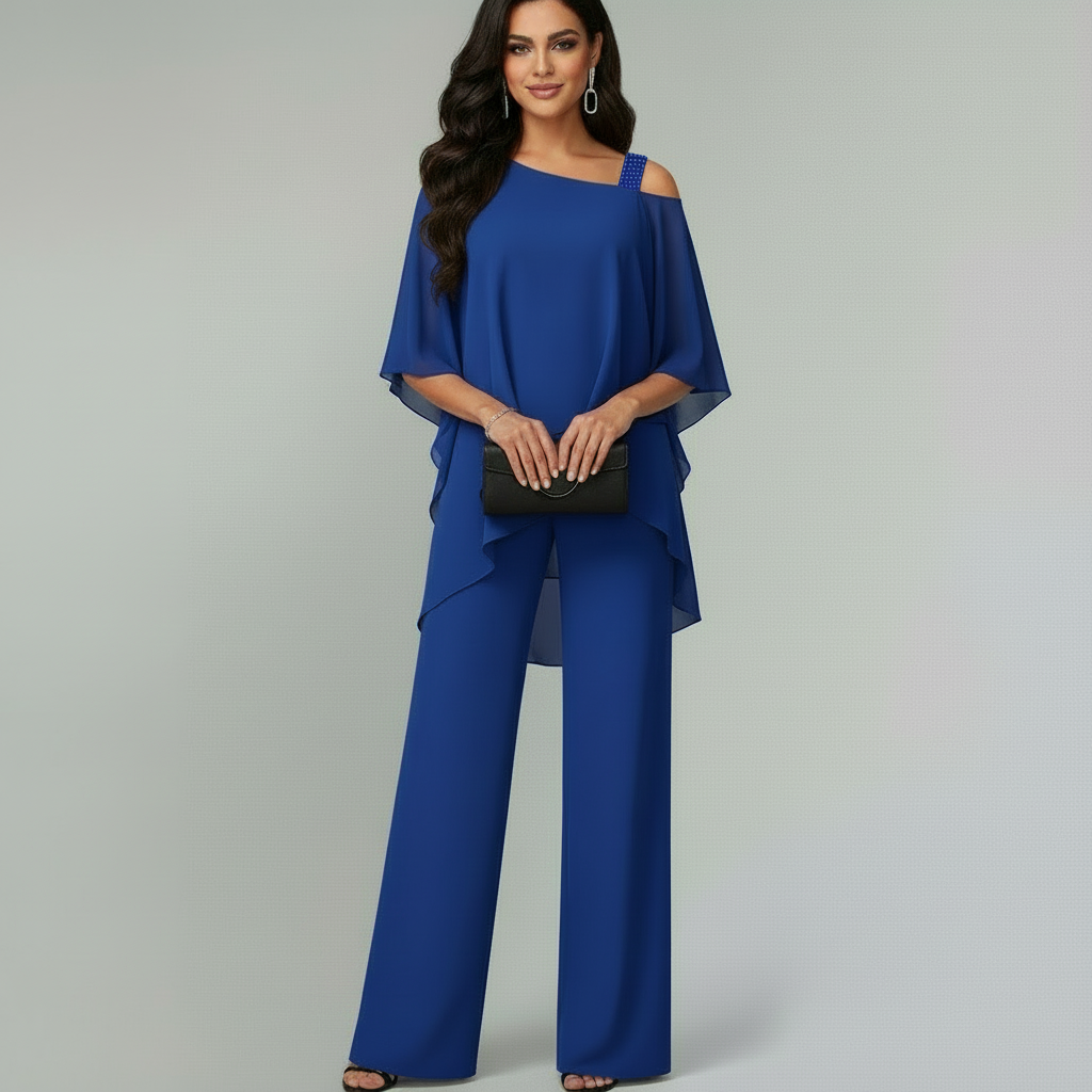 Ensemble femme 2 pièces en chiffon pour soirée