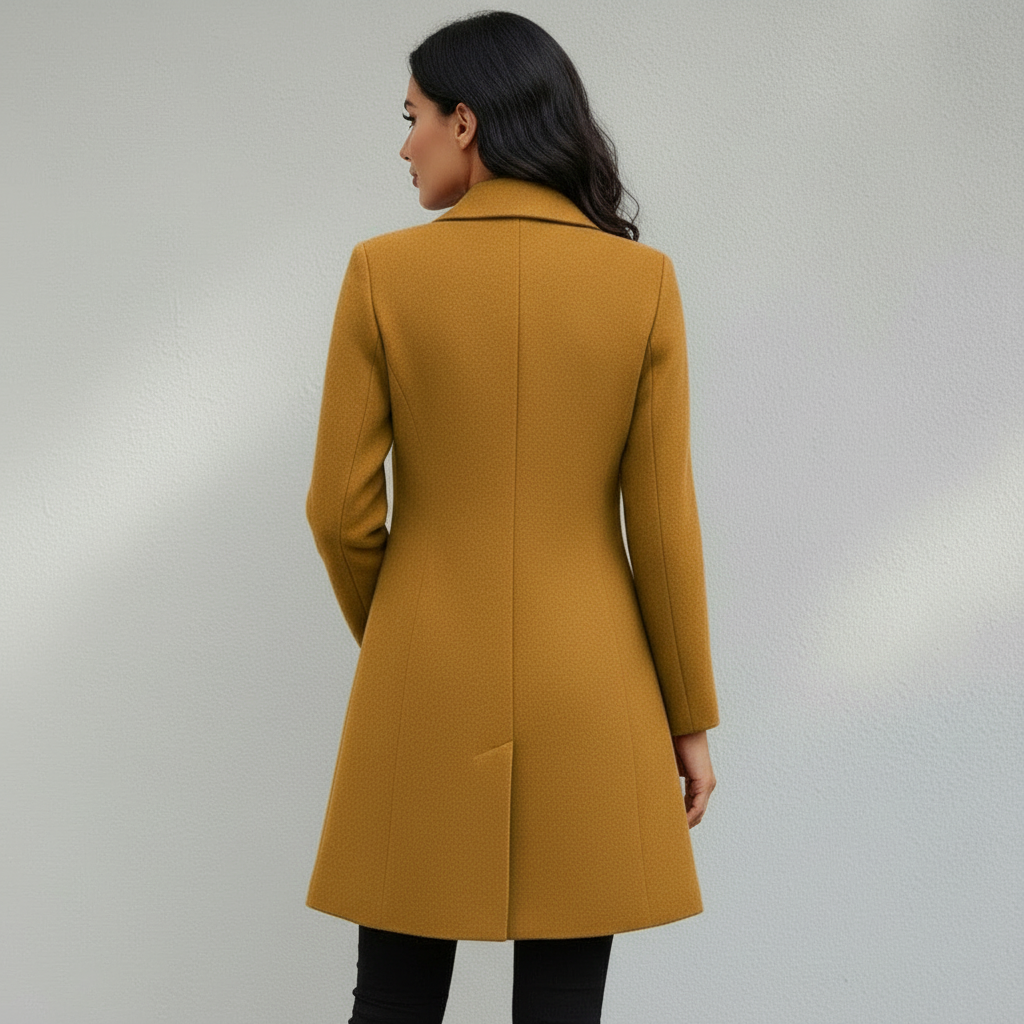Manteau Femme à Boutons Col Revers