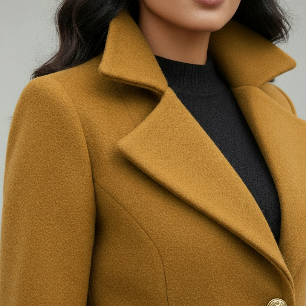 Manteau Femme à Boutons Col Revers