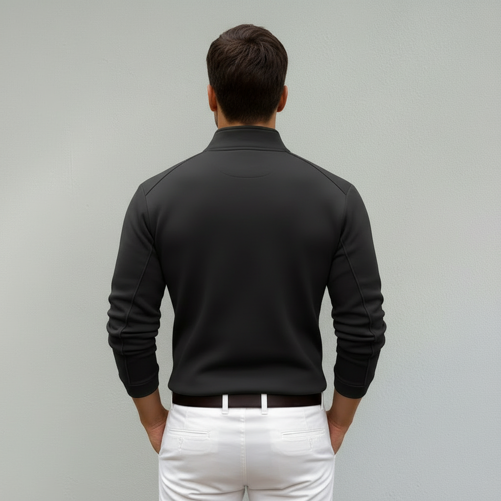 Polo Homme Col Zippé | Coupe Ample & Manches Longues