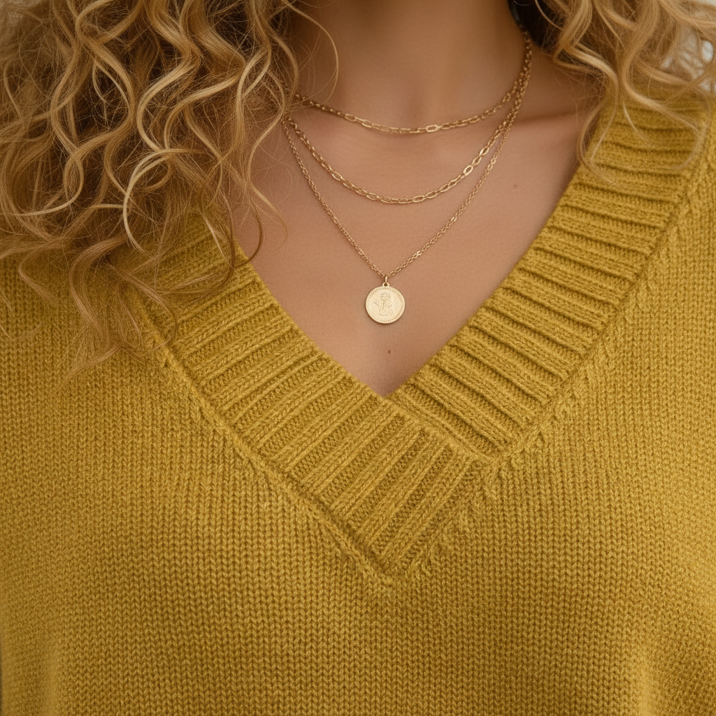 Pull Femme en Cachemire Col V