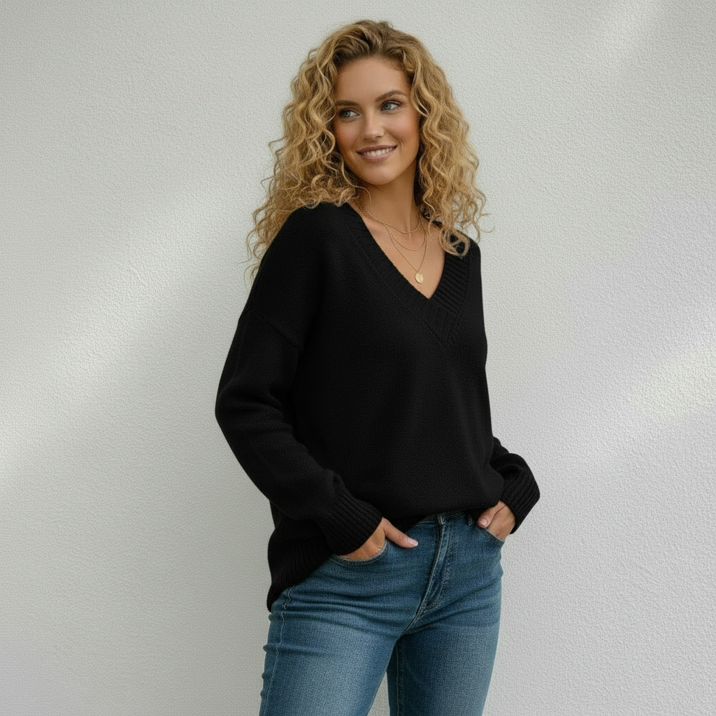 Pull Femme en Cachemire Col V