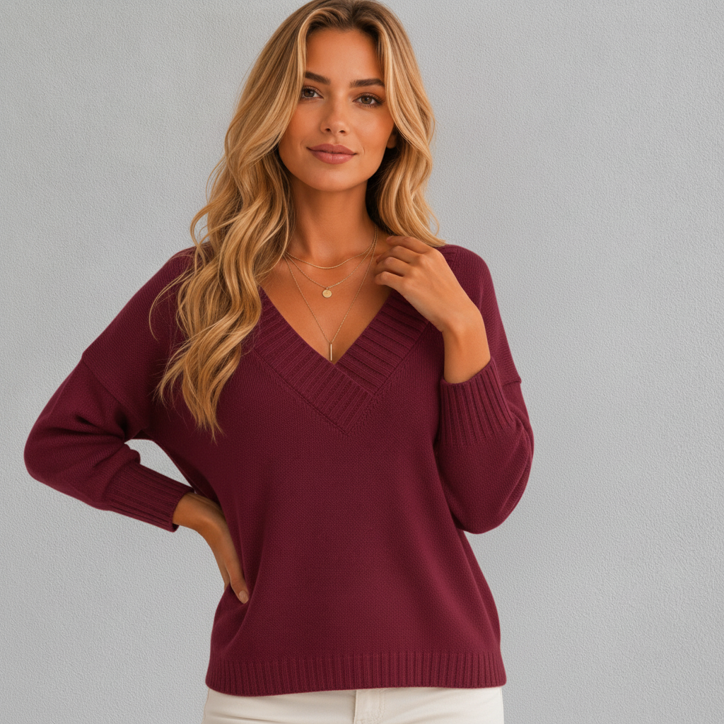 Pull Femme en Cachemire Col V