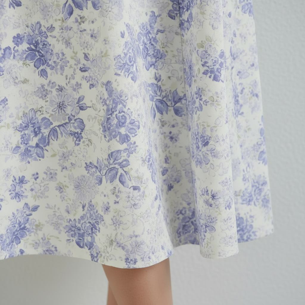 Robe Midi Femme Fleurie à Lacets