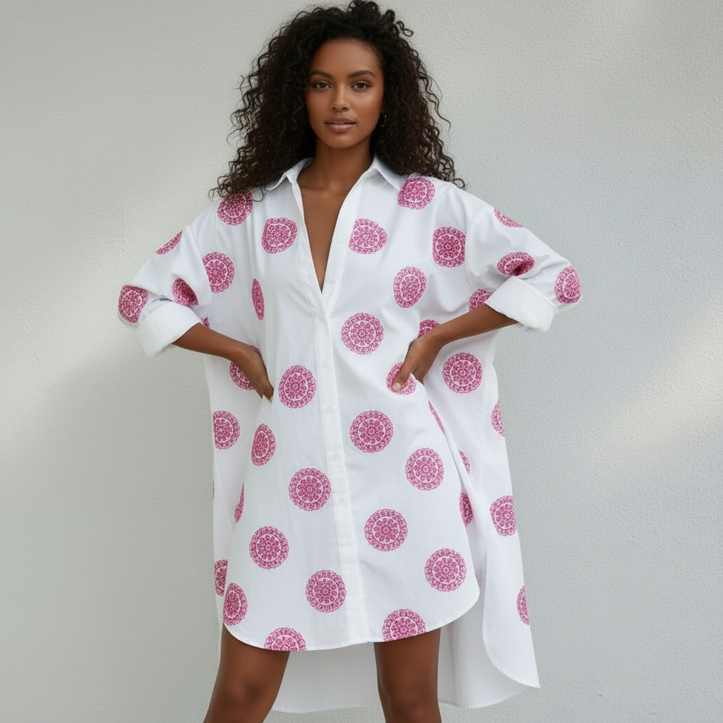 Robe Femme Été Oversize | Boutonnée & Fendue