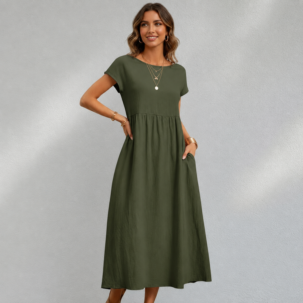 Robe Longue d’Été Femme Sans Manches