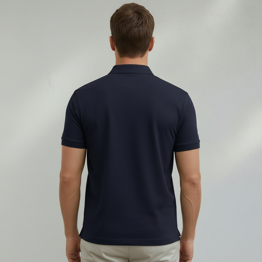 Polo Homme Col Zippé Manches Courtes