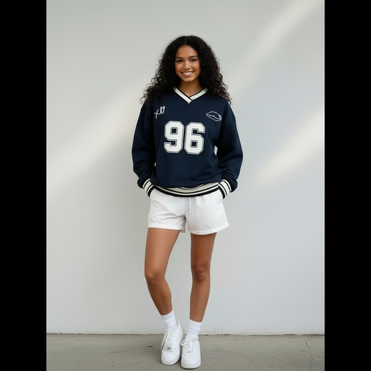 Sweat Femme Oversize Baseball Col V