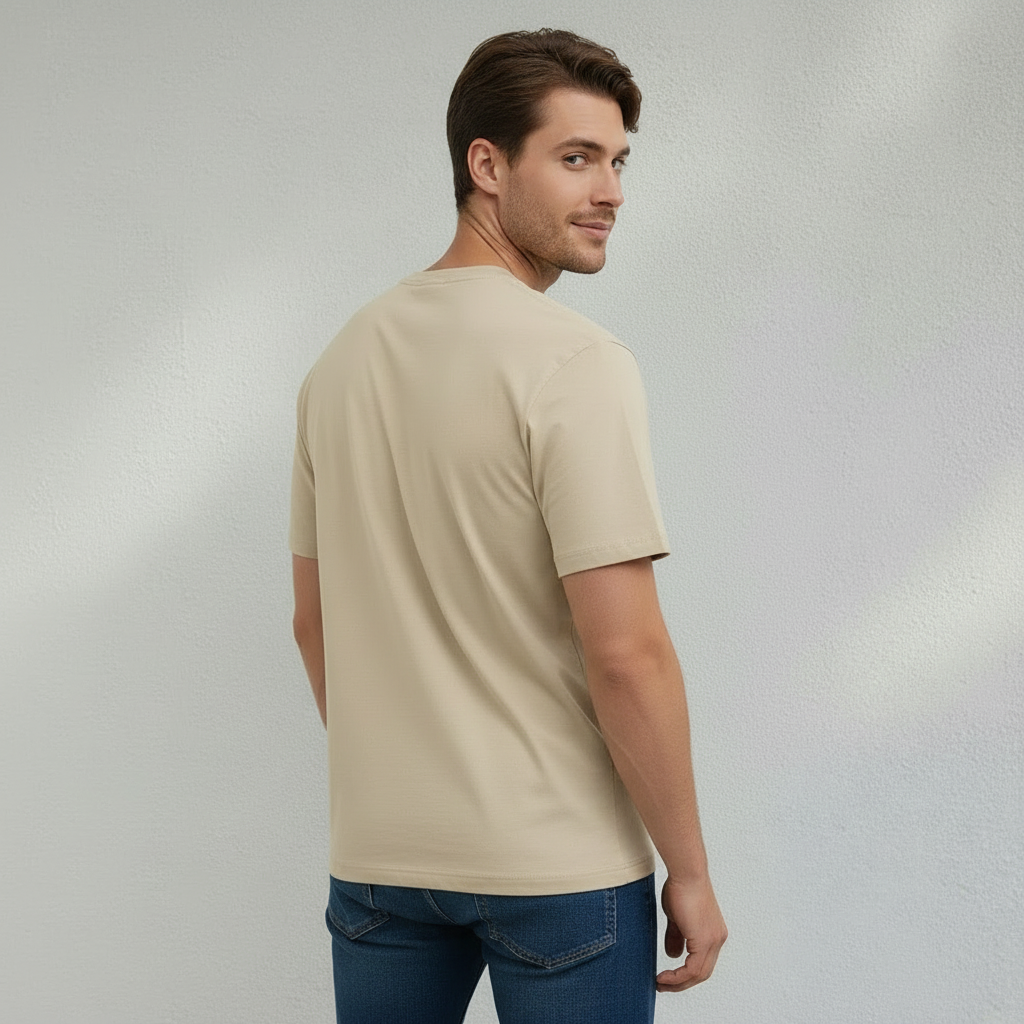 T-shirt Homme en Coton Col Rond