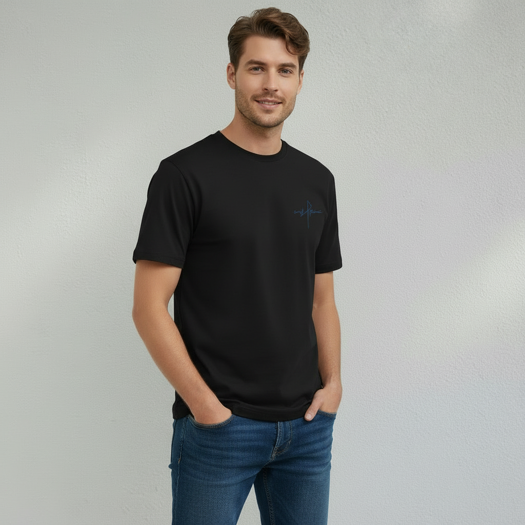 T-shirt Homme en Coton Col Rond