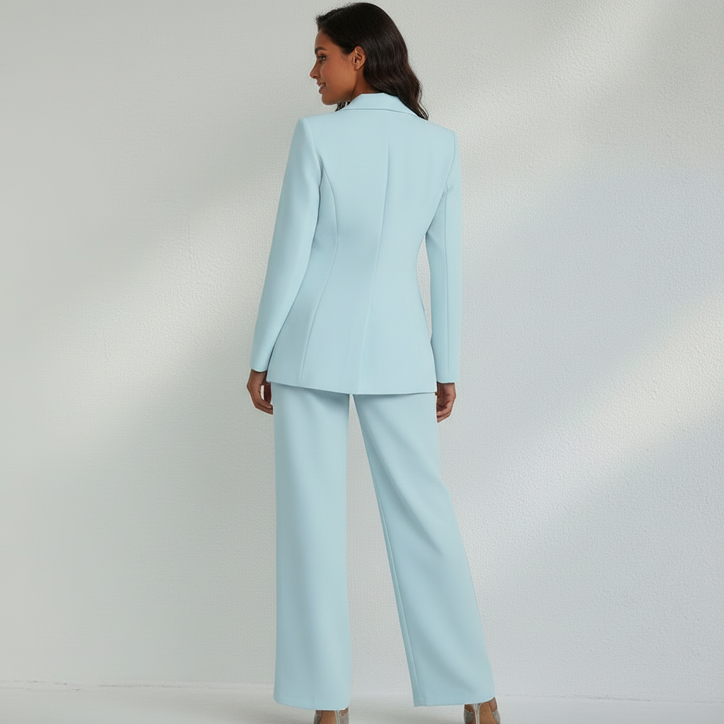 Tailleur pantalon femme 2 pièces avec blazer