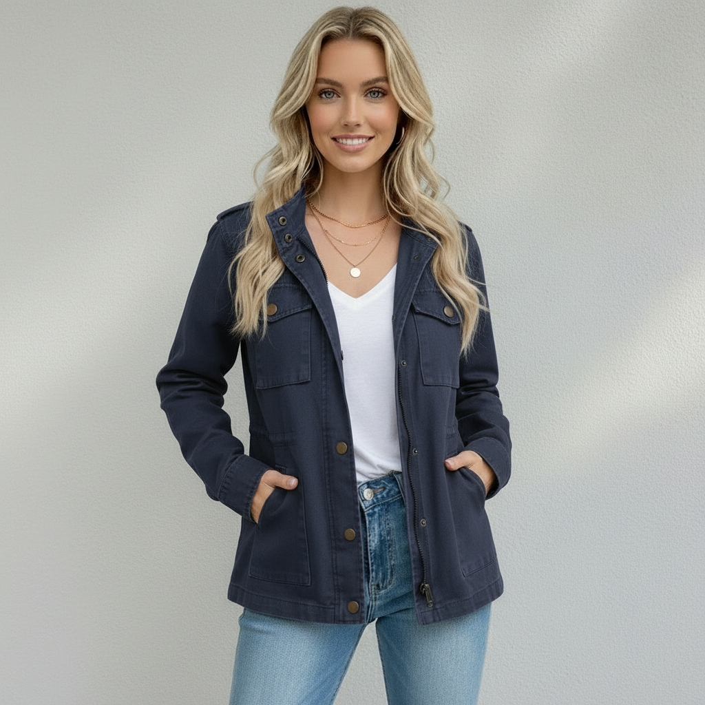 Veste femme mi-saison à poches style workwear