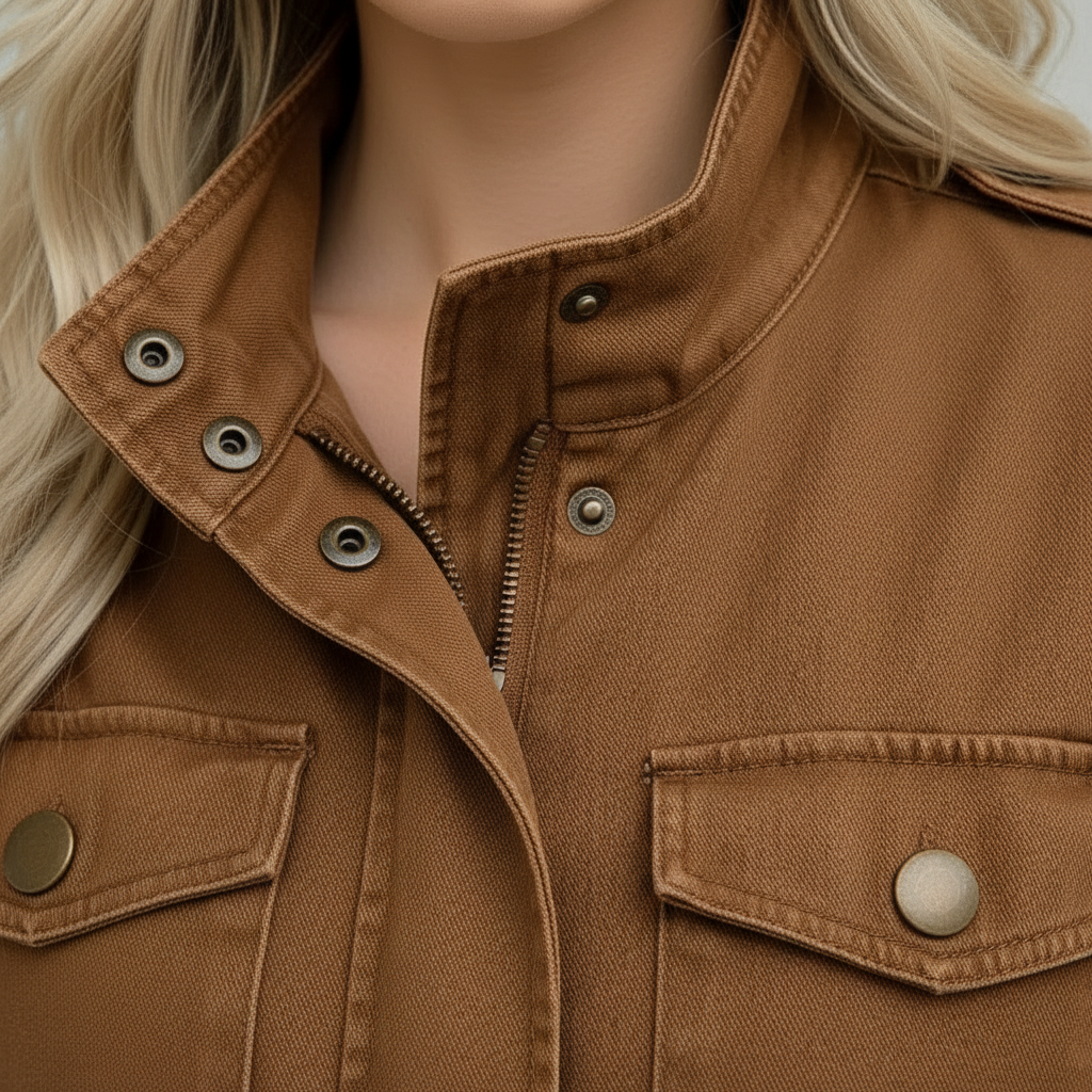Veste femme mi-saison à poches style workwear