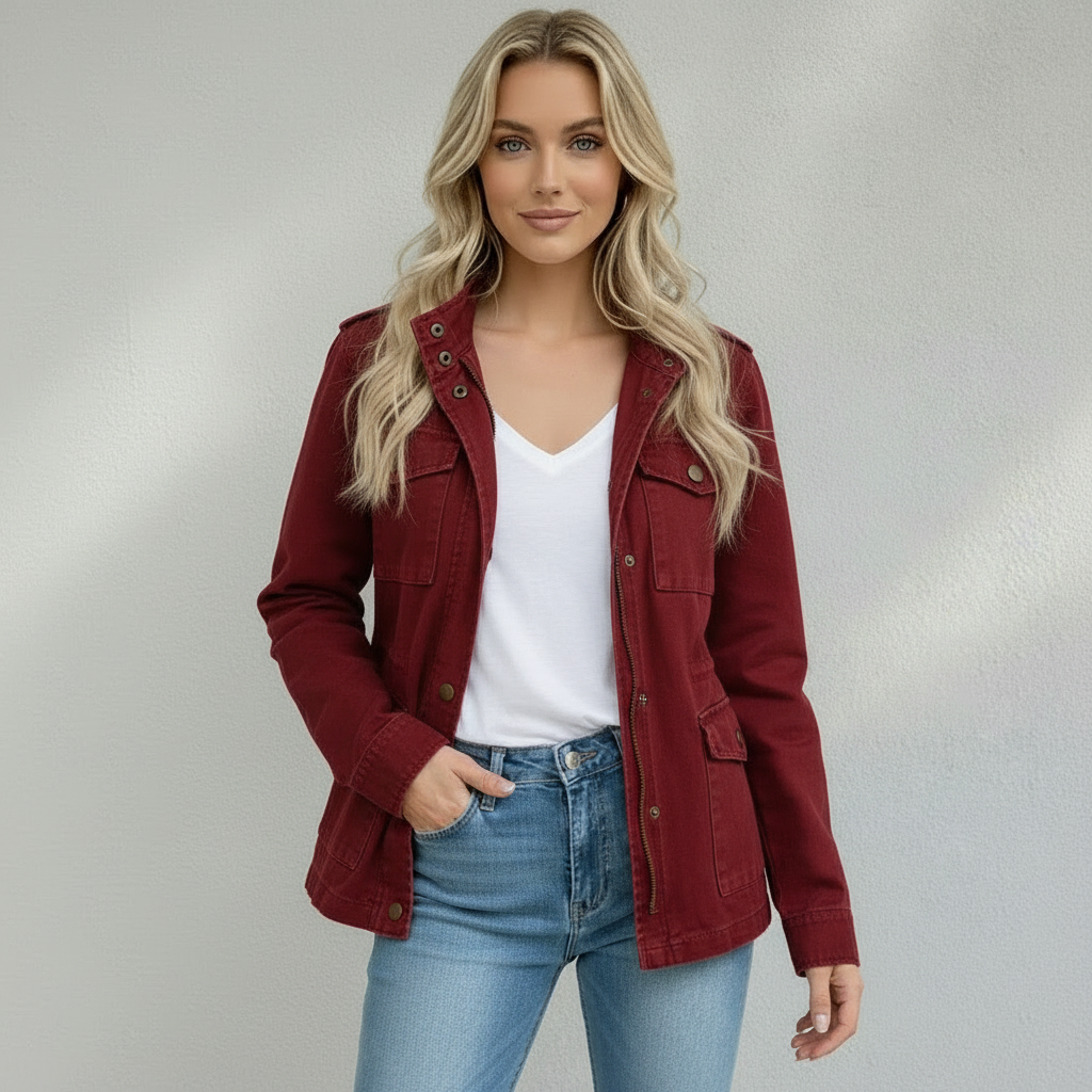 Veste femme mi-saison à poches style workwear
