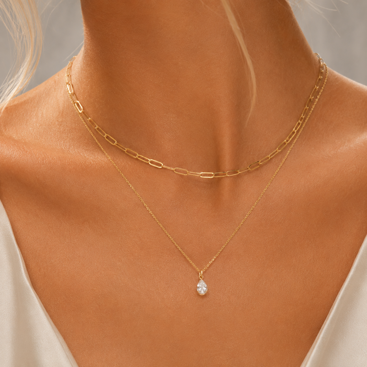 Collier Goutte & Perles