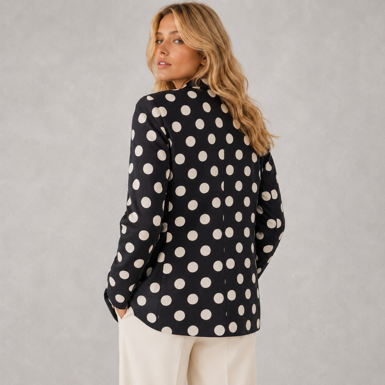 Blazer Femme Noir à Pois