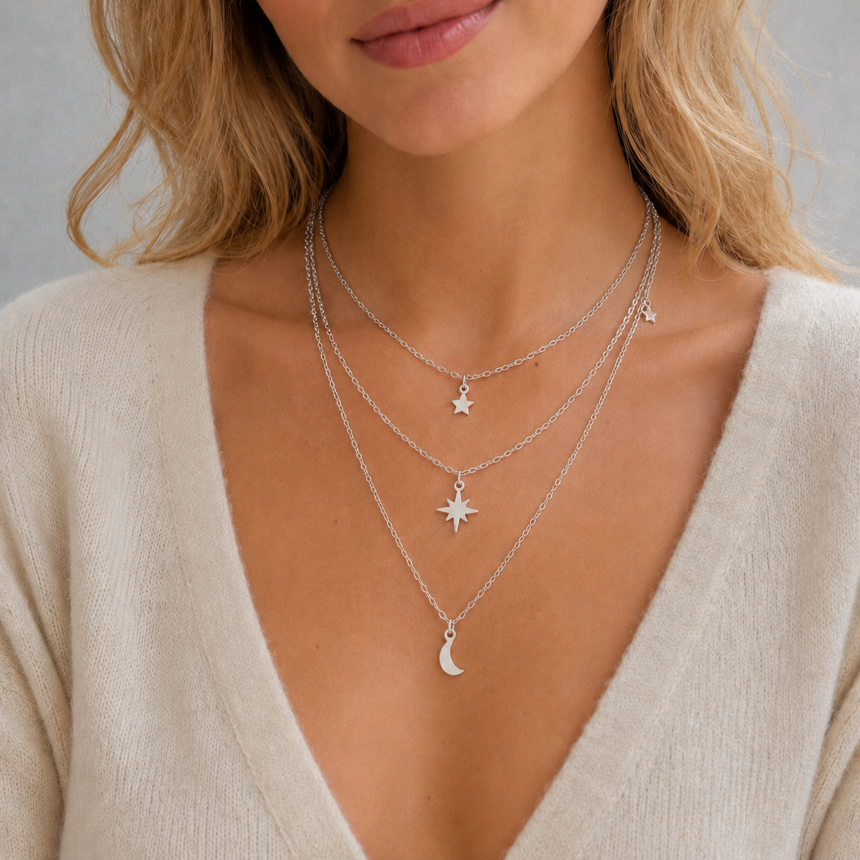 Collier Lune & Étoiles