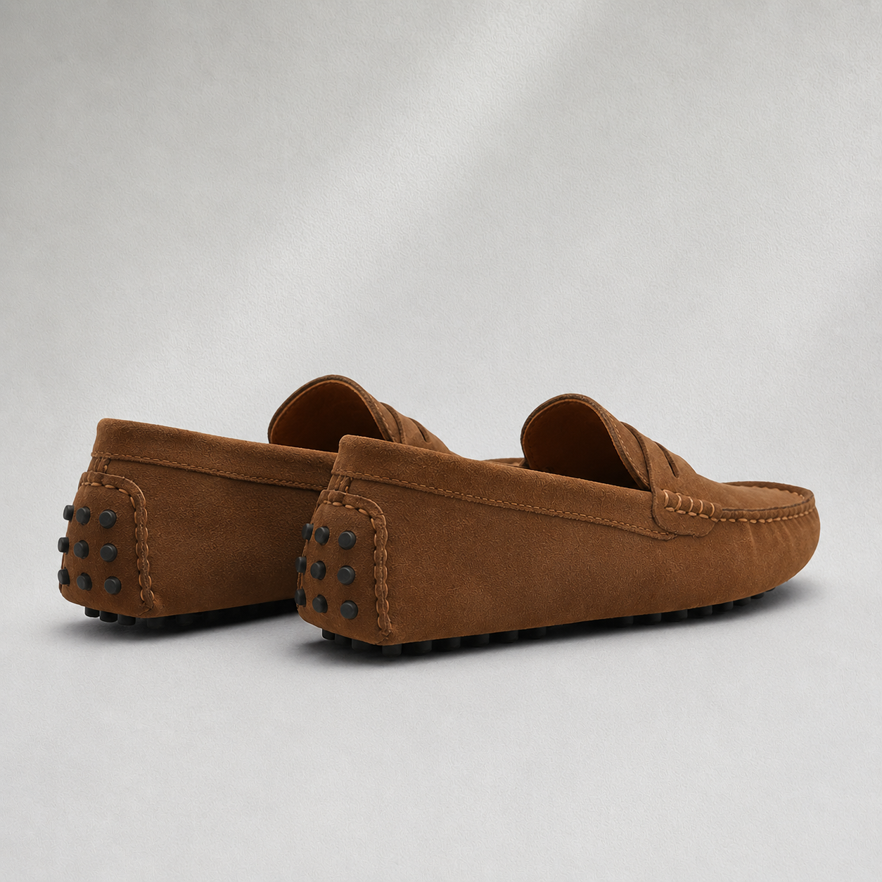 Mocassins homme en cuir véritable aspect daim