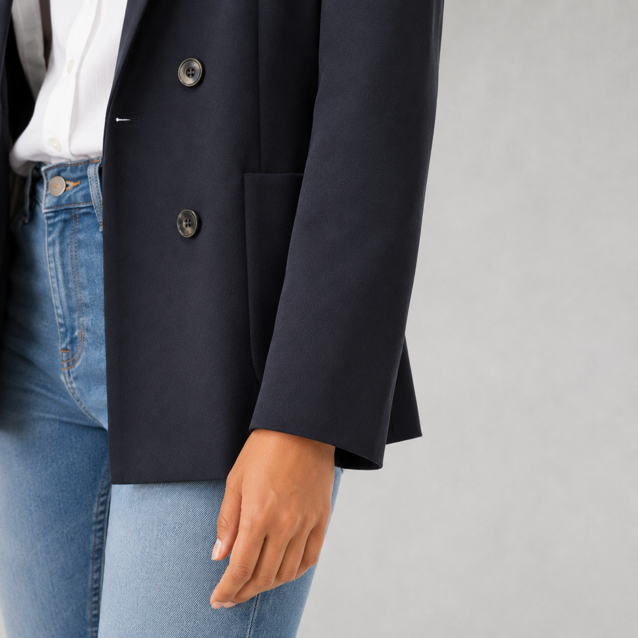 Blazer Femme Jake’s Bleu Marine à Double Boutonnage
