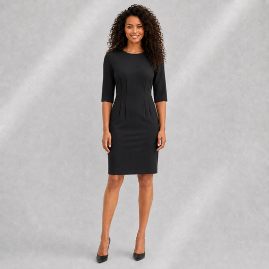 Robe Femme s.Oliver Noire | Coupe Droite & Zip Dos