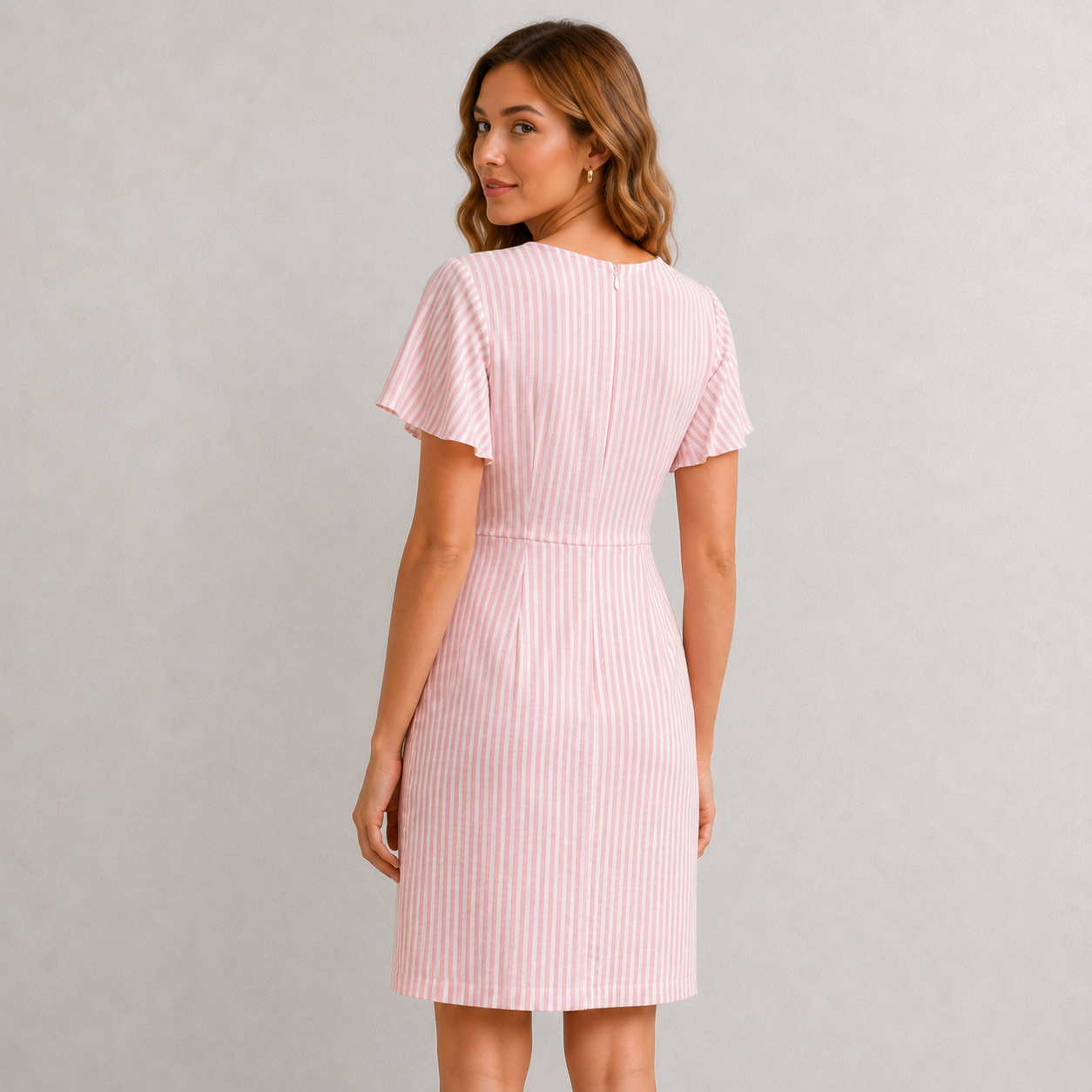 Robe femme rayée à volants manches courtes - River Woods - Neuf avec étiquette